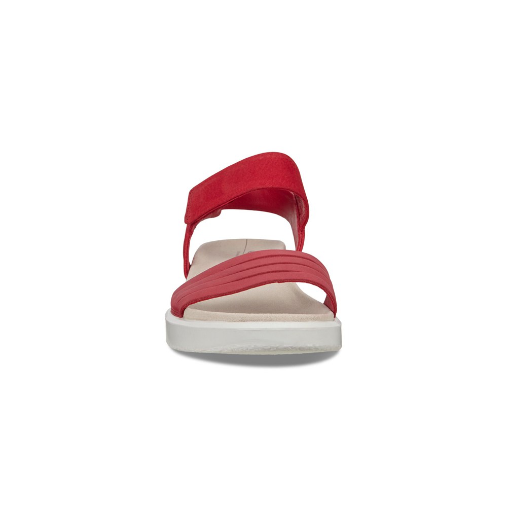 ECCO Womens Sandals Red - Flowt Flat - IEZ-680729